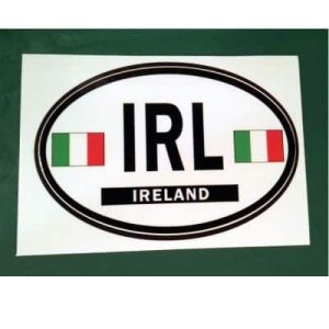 IRELAND OVAL CAR STICKER