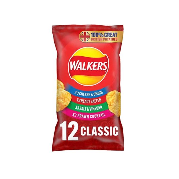 WALKERS VARIETY CRISPS 12 PACK