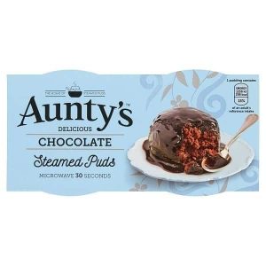 Auntys Chocolate Steamed Puddings 2 pack