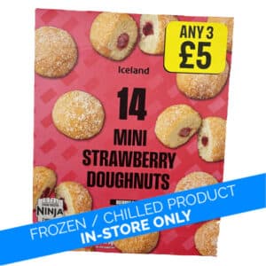 Iceland Frozen 14 Mini Strawberry Doughnuts 175g In Store Only