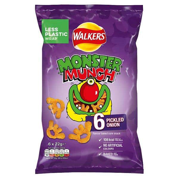 Walkers Monster Munch Pickled Onion 6 pack