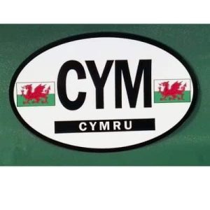 WALES OVAL CAR STICKER