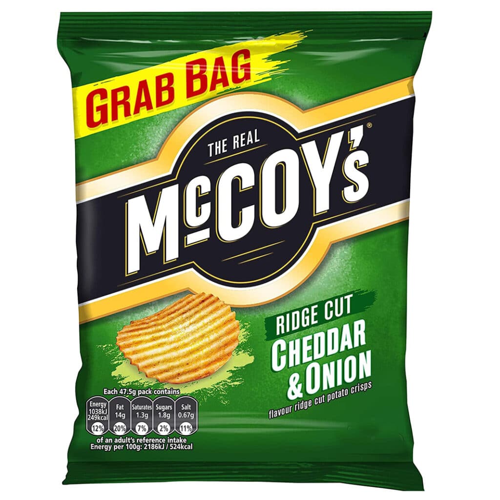 McCOYS CHEDDAR Cheese ONION CRISPS The British Store