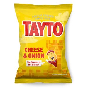 Tayto Cheese and Onion Crisps  SPECIAL 4 FOR 6.99 BBD 12/04/25
