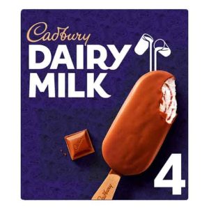 Cadbury Dairy Milk 4 Ice Creams (In Store Only)