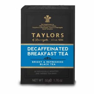 TAYLORS DECAFFEINATED BREAKFAST BLACK TEA 20 BAGS