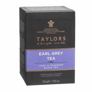 TAYLORS EARL GREY BLACK TEA with NATURAL FLAVOURING 20 BAGS