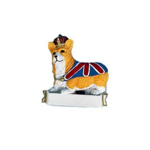 CORGI DRESSED IN A CROWN AND UNION JACK CAPE MAGNET