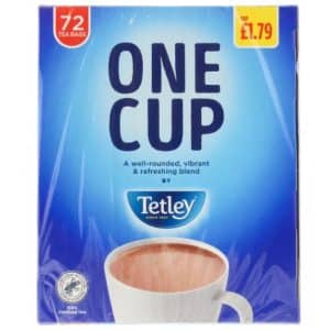 TETLEY ONE CUP 72 TEA BAGS