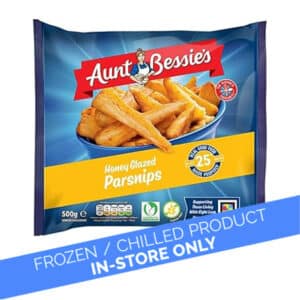 Aunt Bessies Frozen Honey Glazed Parsnips 500g In Store Only