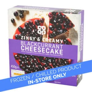 CO OP Frozen Blackcurrant Cheesecake 450g In Store Only