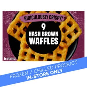 Iceland Frozen 9 Hash Brown Waffles 504g In Store Only