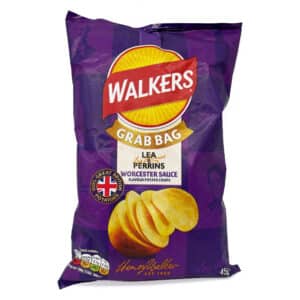 Walkers Lea and Perrins Worchester Sauce Crisps Grab Bag 45g