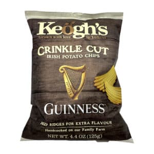 Keogh's Guinness Crinkle Cut Irish Potato Chips 125g — front of original packaging