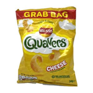 Walkers Quavers Cheese Grab Bag 34g — front of original packaging